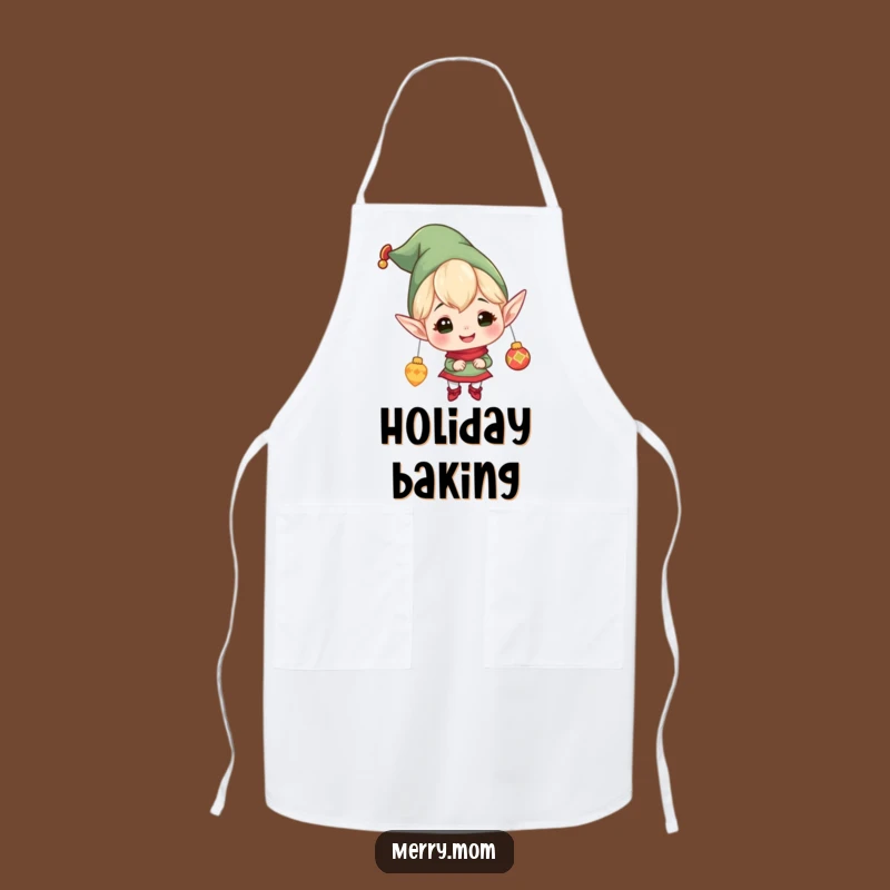 Apron: Funny Elf Hanging Ornaments - Decorate with Holiday Flair!