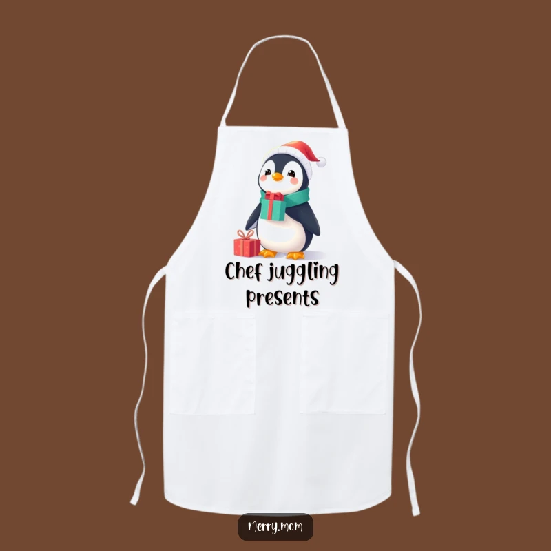 Funny Penguin Gift Balance Apron: Festive Kitchen Wear, Hilarious Funny Gift