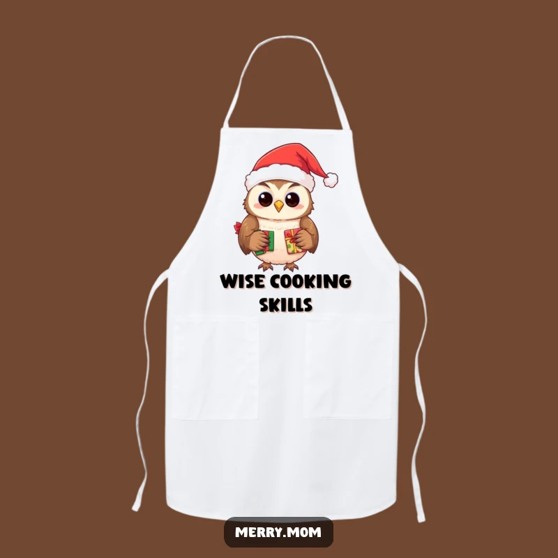 Funny Owl Santa Apron - Hilarious Kitchen Wear for Wise Cooks