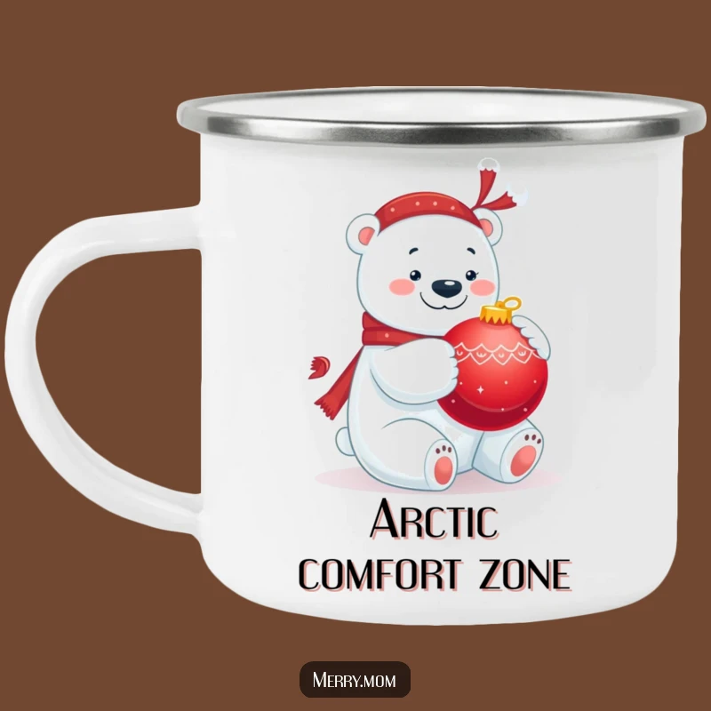 Funny Polar Bear Hug Camping Mug - Durable Holiday Cheer for Outdoors Gift