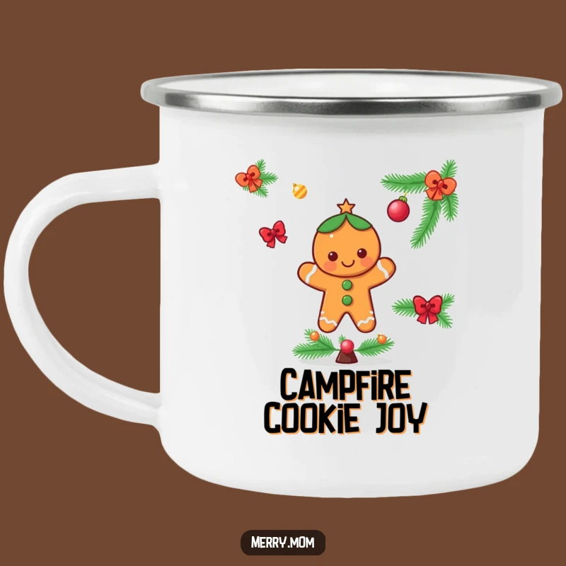 Funny Gingerbread Man Camping Mug - Festive Sips for Holiday Adventures!