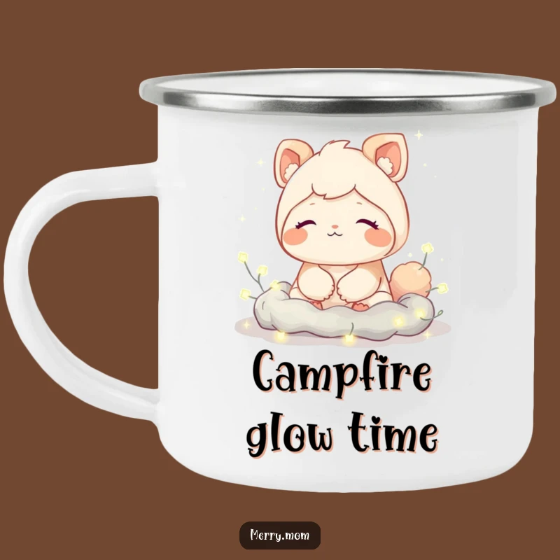 Funny Cozy Creature Camp Mug: Fairy Lights Design, Great Outdoor Funny Gift