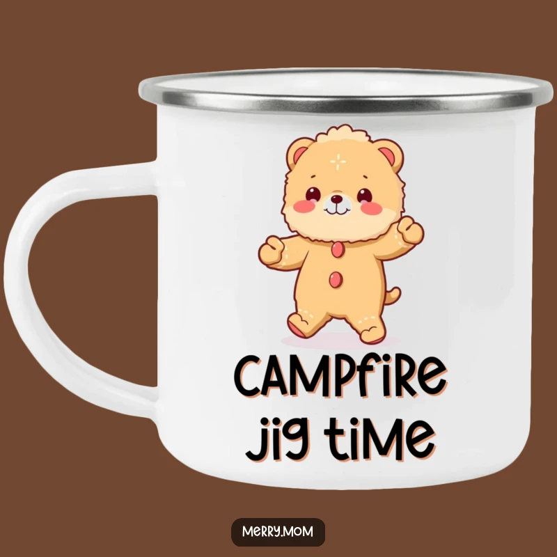 Funny Gingerbread Animal Camping Mug: Fluffy Jig Outdoor Fun, Holiday Gift