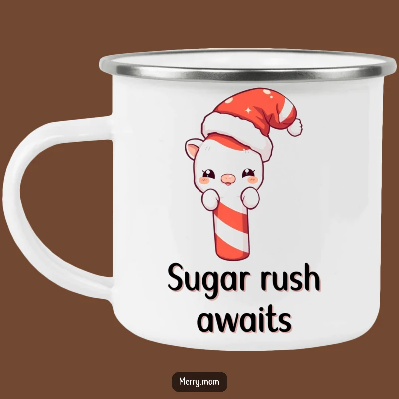 Funny Creature Camp Mug: Festive Santa Hat Design, Great Outdoor Funny Gift