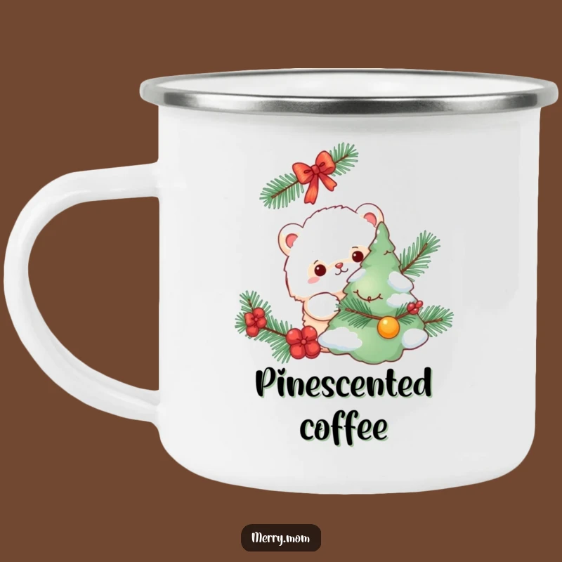 Funny Enamel Fluffy Creature Camping Mug - Peek-a-Boo Outdoors