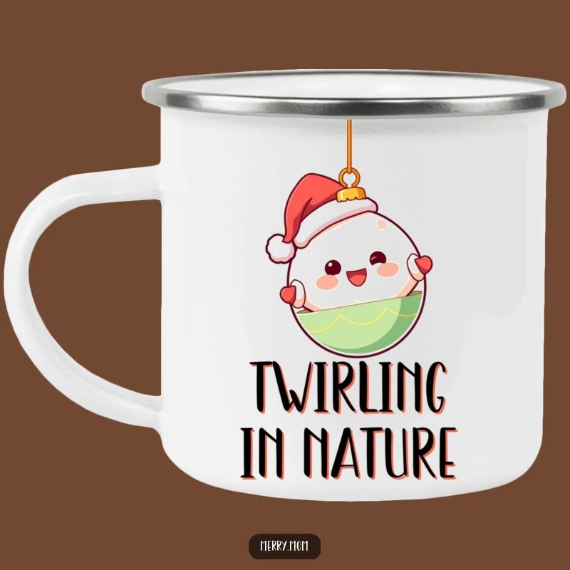 Funny Kawaii Ornament Camping Mug - Festive Sips for Holiday Adventures!