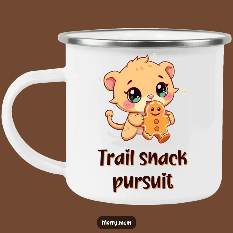 Funny Creature Camp Mug: Cookie Chase Design, Great Outdoor Funny Gift