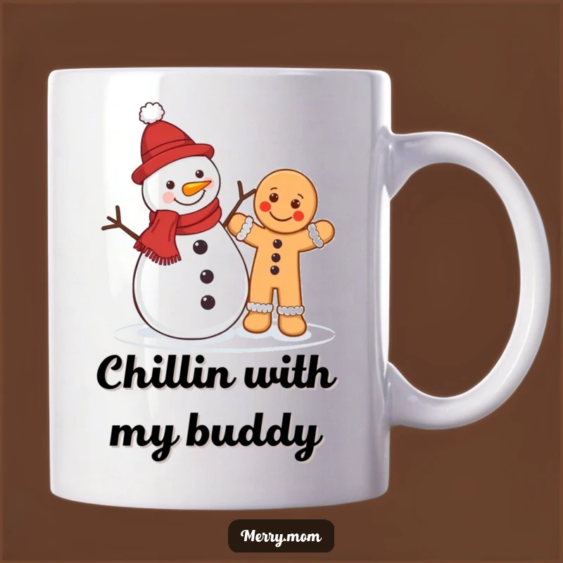 Funny Snowman Gingerbread Mug: Cheerful Holiday Duo, Perfect Funny Gift Idea