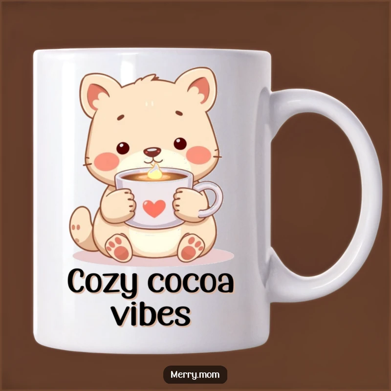 Cozy Animal Cocoa Mug: Steaming Delight, Warm Glow, Perfect Funny Gift