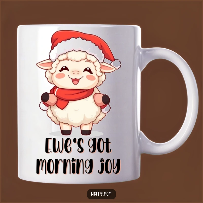 Funny Sheep Mrs. Claus Mug - Joyful Holiday Gift for Animal Lovers