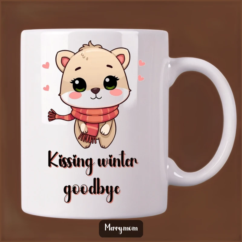 Festive Animal Kiss Mug: Holiday Cheer, Warm Affection, Perfect Funny Gift