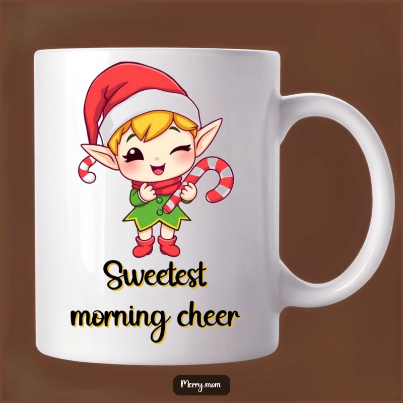 Funny Elf Gifting Candy Cane Mug - Perfect Merry Christmas Gift
