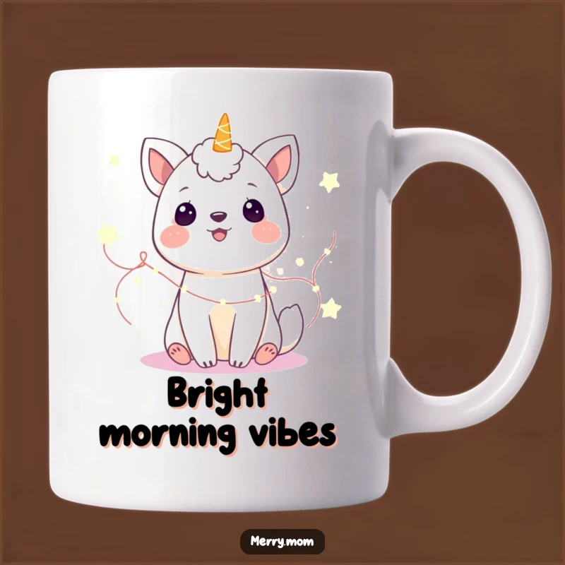 Funny Gleeful Animal Fairy Lights Mug: Magical Holiday Cheer, Perfect Funny Gift