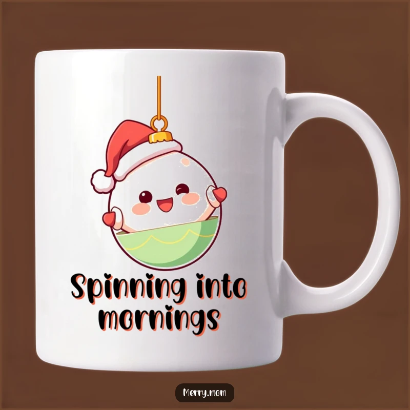 Funny Kawaii Ornament Mug - Spin into Joyful Holiday Mornings!