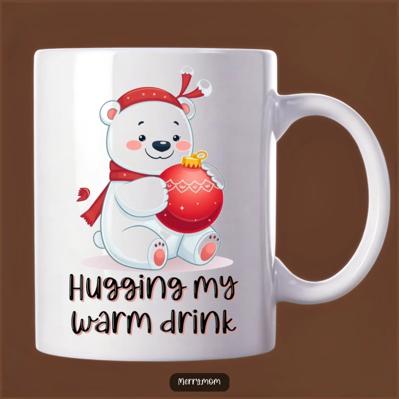 Funny Polar Bear Hug Mug - Holiday Cheer & Cozy Comfort Gift