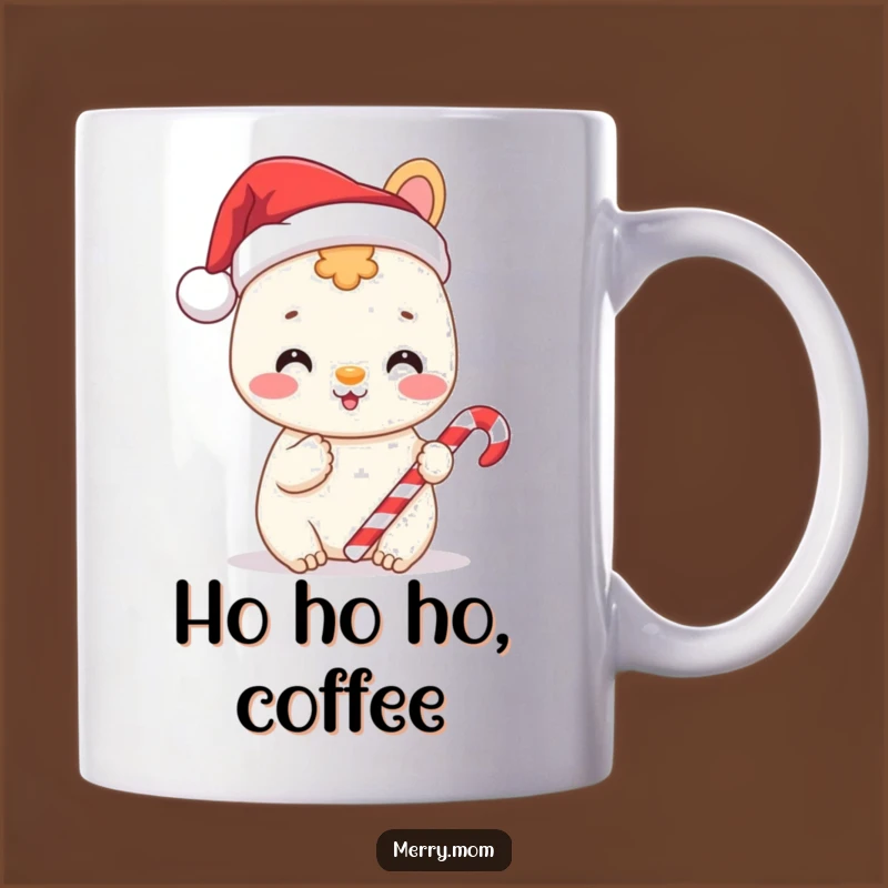 Funny Santa Animal Mug: Cheerful Candy Cane Holiday, Perfect Funny Gift for Christmas