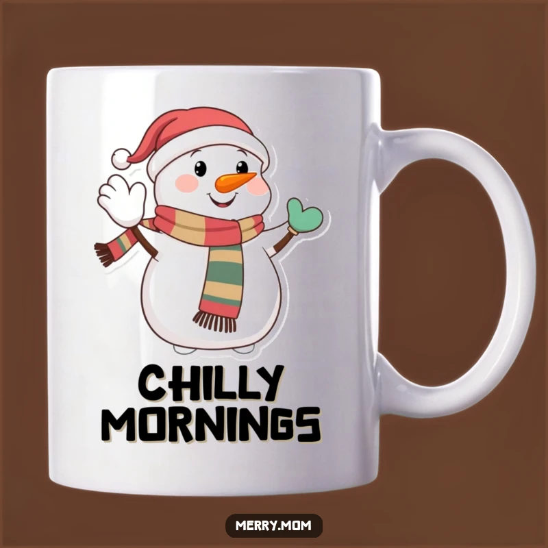 Funny Snowman Waving Mug: Festive Cheer and Winter Smiles - Perfect Holiday Gift!