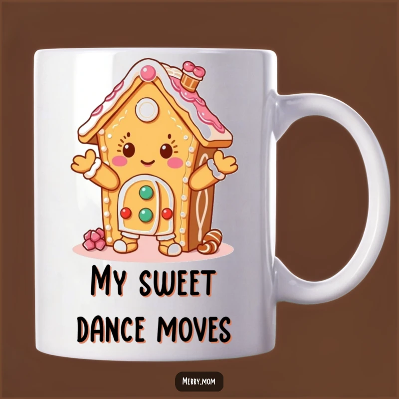 Funny Dancing Gingerbread House Mug, a Sweet Treat for Your Coffee Break