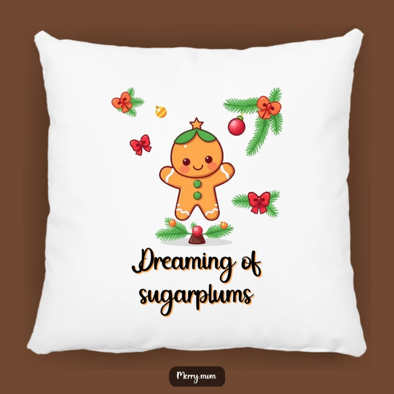 Funny Gingerbread Man Pillow - Cozy Up with Holiday Cheer!