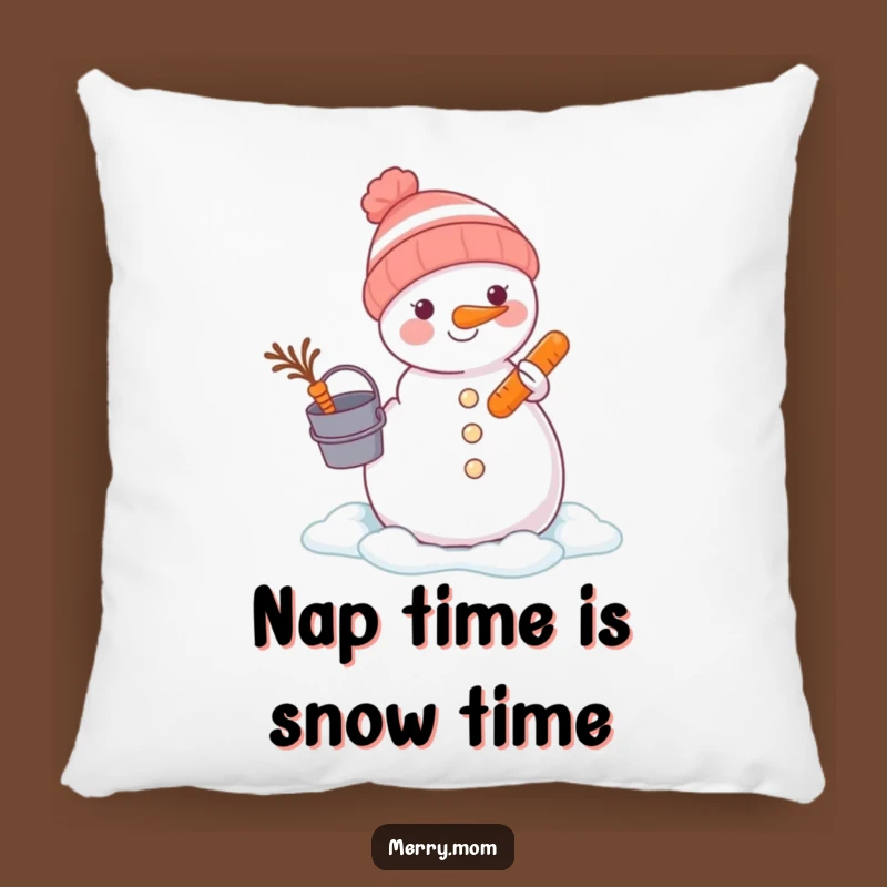 Funny Animal Snowman Builder Pillow - Cozy Comfort & Winter Laughs