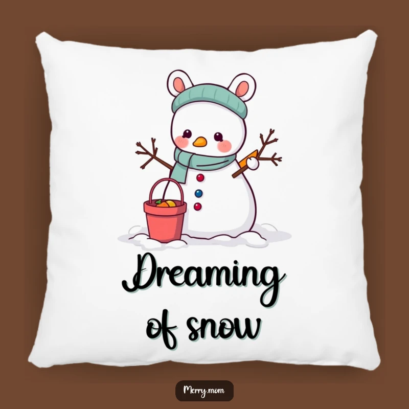 Funny Animal Snowman Pillow: Cozy Winter Cushion, Sweet Funny Gift for Bedrooms