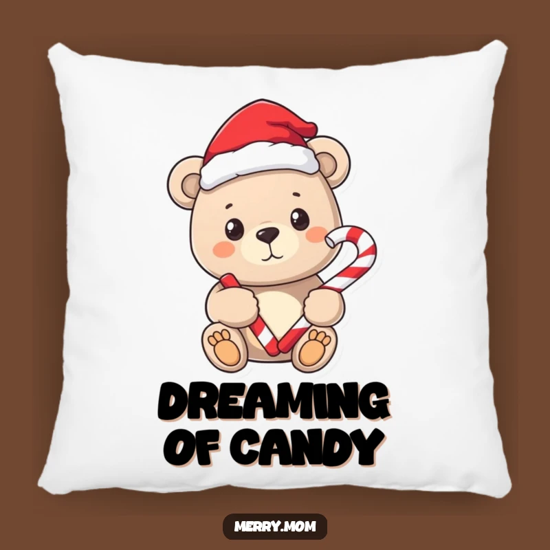 Funny Bear Santa Pillow - Cozy & Sweet Holiday Accent