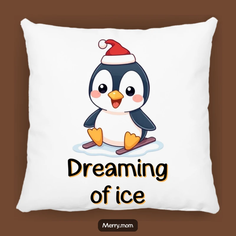 Funny Penguin Slide Pillow - Cozy Comfort & Holiday Joy Gift