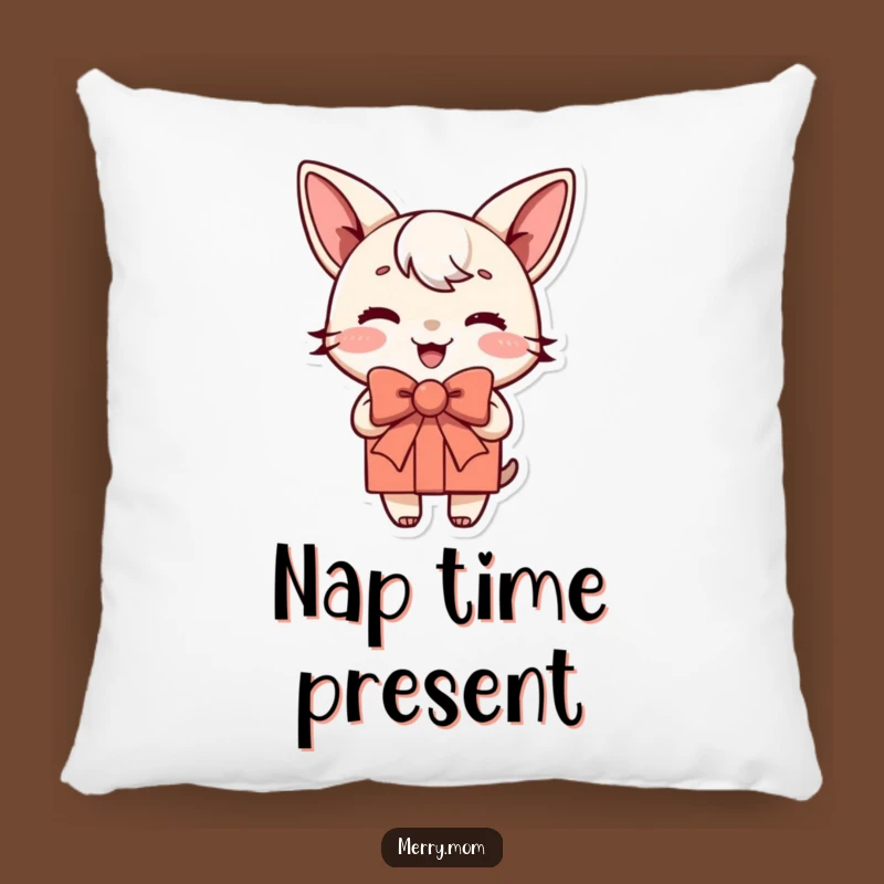 Funny Present Pillow, Snuggle Up with Joyful Gift Comfort