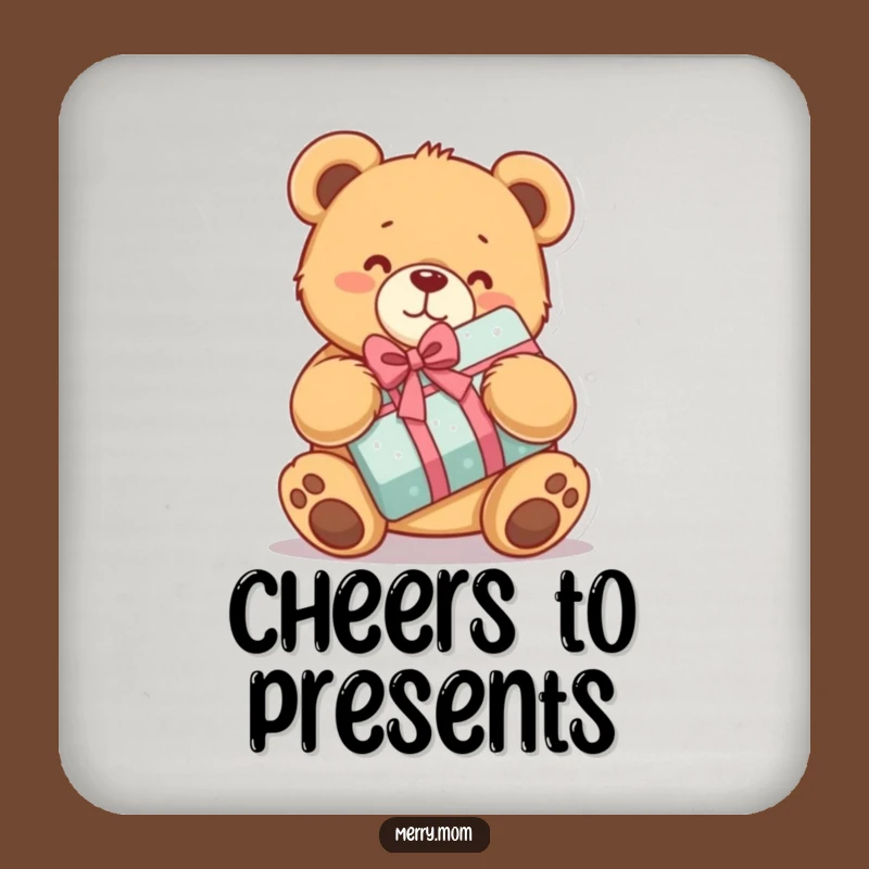Funny Teddy Bear Coaster: Protect Surfaces with This Delightful Gift Art!