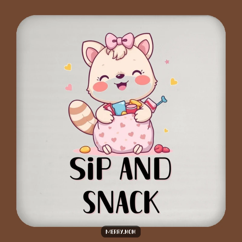 Funny Animal Treat Bag Coasters - Protect Surfaces with Smiles