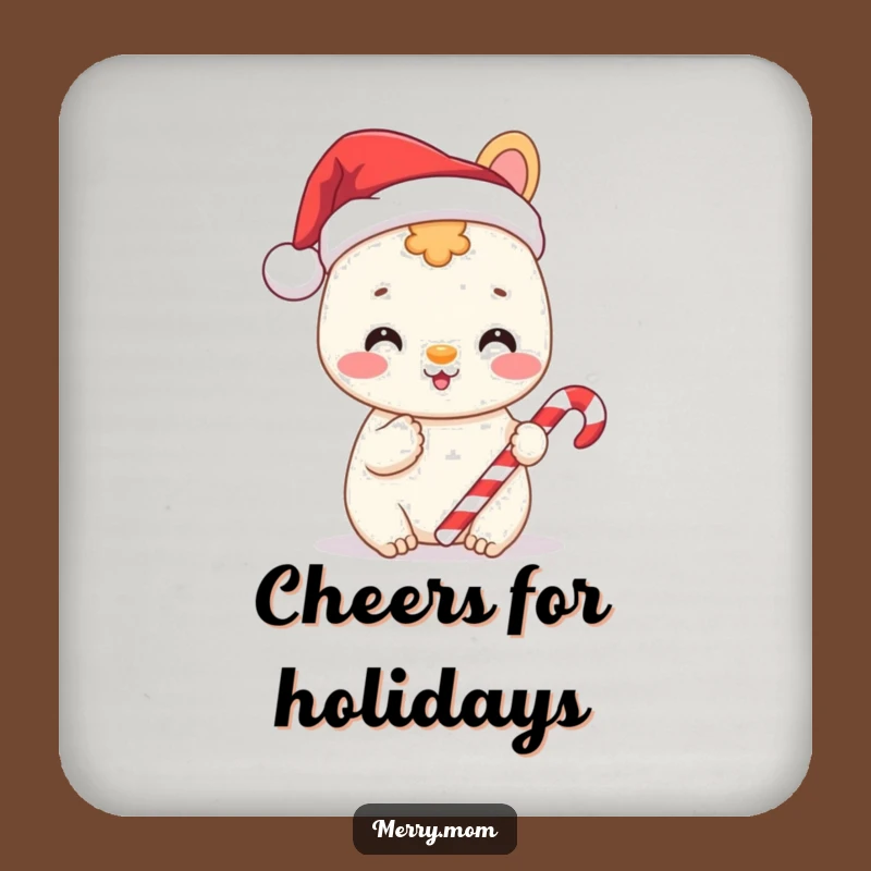 Funny Santa Animal Drink Coaster: Protect Surfaces with Holiday Cheer, Funny Gift