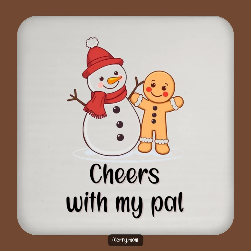 Funny Snowman Gingerbread Coaster: Festive Drink Protection, Quirky Funny Gift