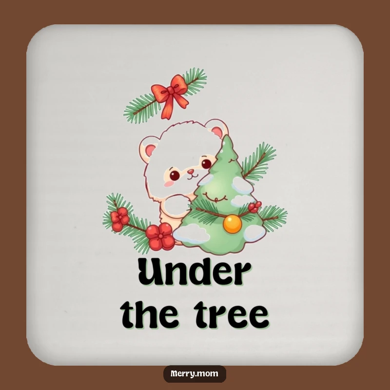 Funny Fluffy Creature Coaster - Festive Hide-and-Seek Protection