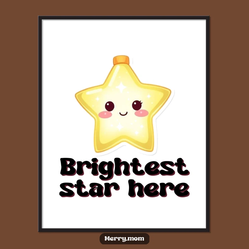 Funny Christmas Star Poster, Illuminate Your Walls with Joy