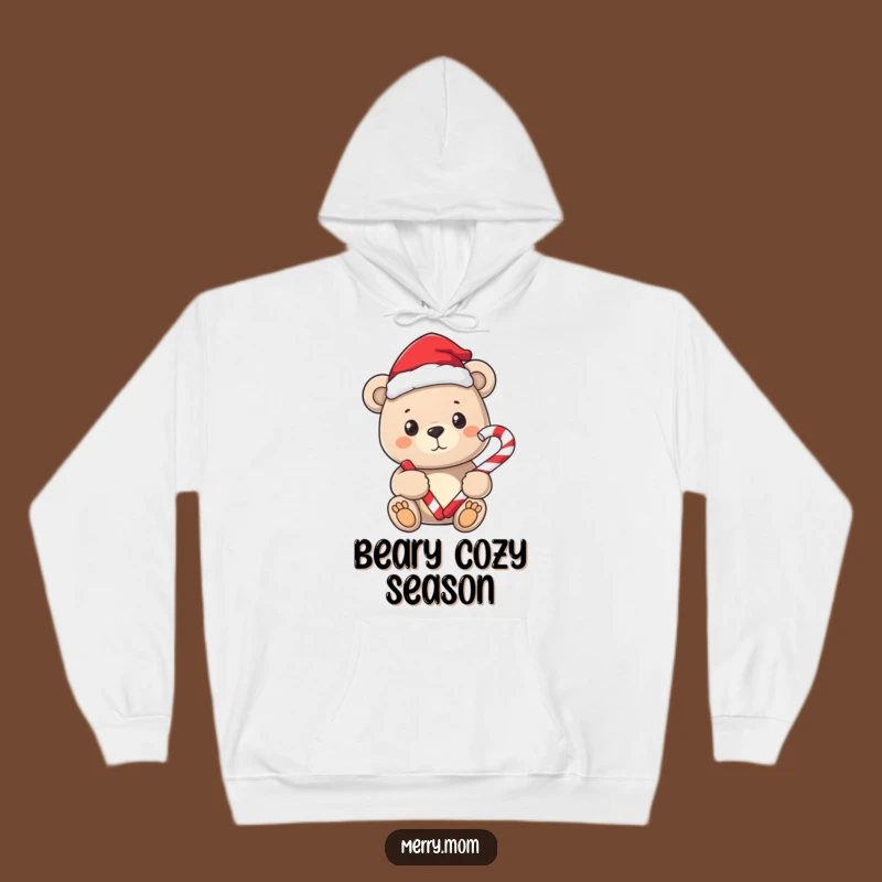 Cozy Funny Bear Santa Hoodie - Warm & Sweet Holiday Gift