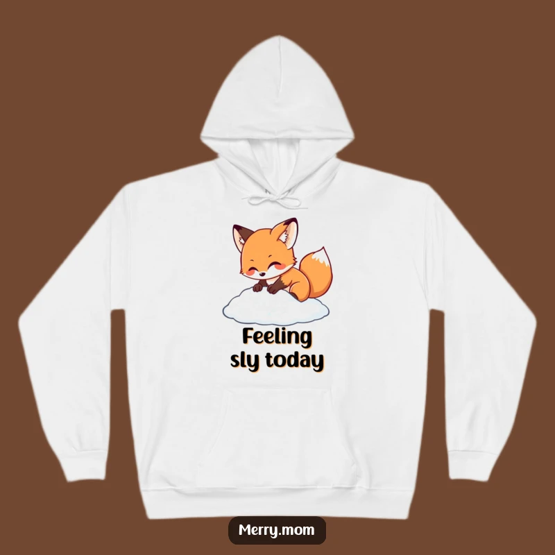 Kawaii Fox Snow Dig Hoodie - Cozy & Cute Winter Warmth