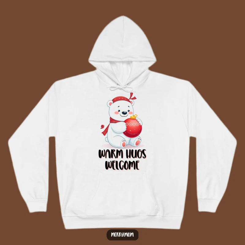 Funny Polar Bear Hug Hoodie - Cozy Winter Warmth & Holiday Spirit Gift