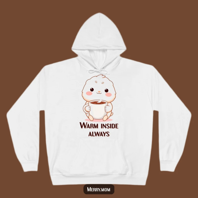 Cozy Funny Creature Hoodie: Warm Cocoa Design, Ultimate Comfort Funny Gift