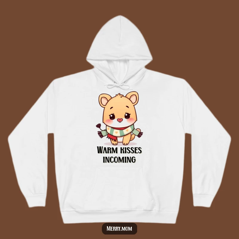 Funny Animal Kiss Hoodie: Cozy Festive Scarf Sweatshirt, Ultimate Funny Gift for Animal Fans