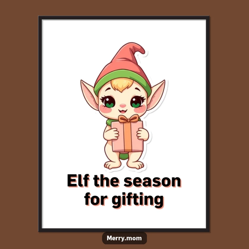 Free Printable Elf Animal Wall Art: Funny Gift Holder Downloadable Decor for Whimsical Spaces