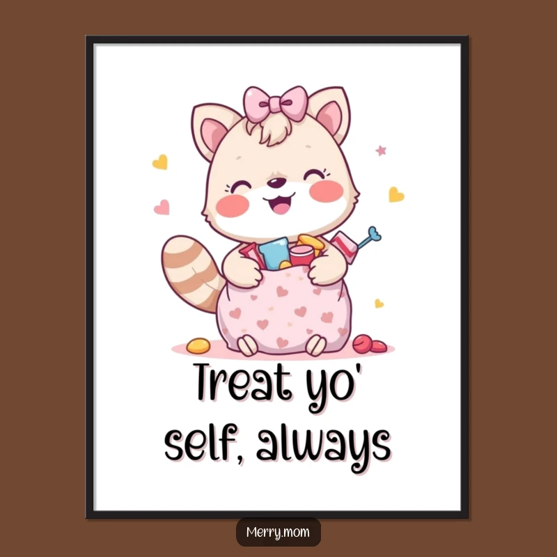 Free Printable Happy Animal Treat Gift Bag Wall Art - Whimsical Downloadable Decor