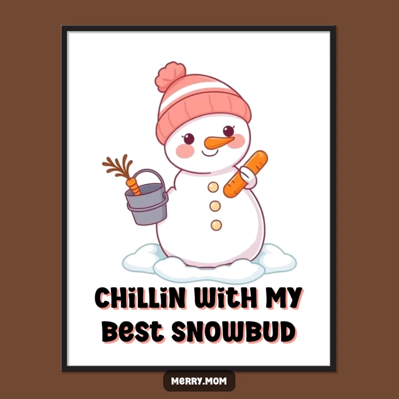 Free Printable Wall Art: Animal Snowman Builder - Funny Downloadable Art Gift