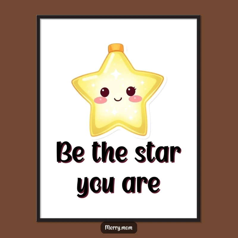Humorous Free Printable Wall Art: Glowing Star Downloadable Decor