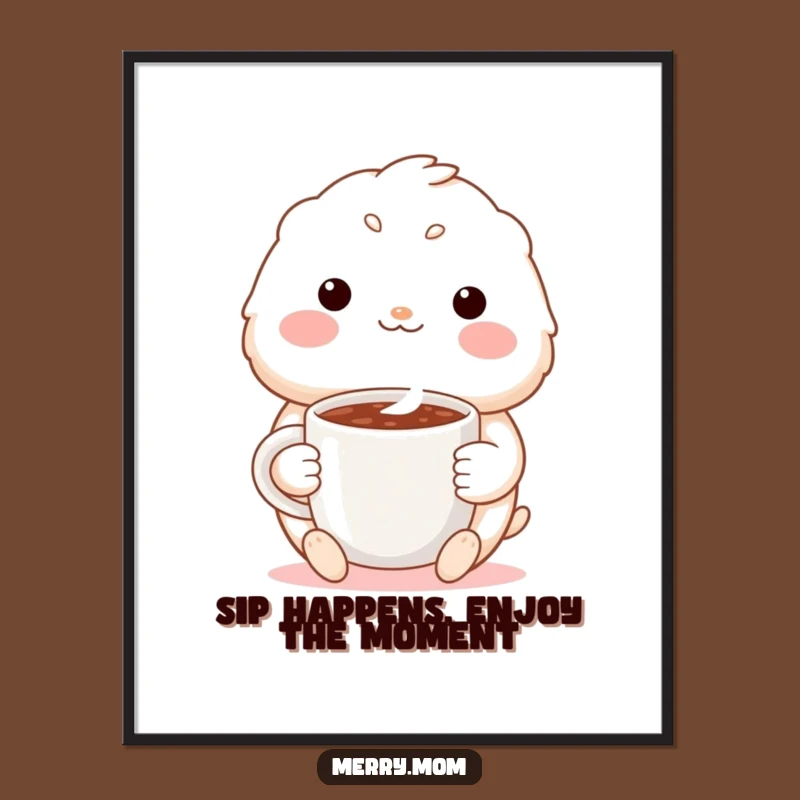 Funny Free Printable Wall Art: Cozy Creature Cocoa - Comforting Decor