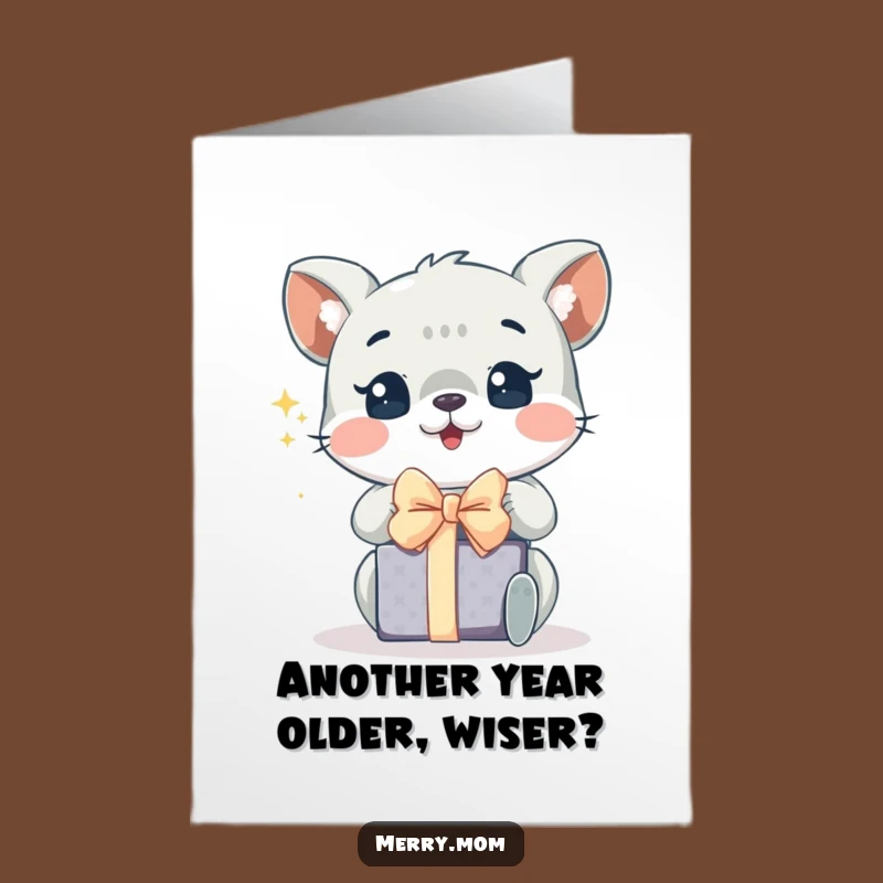 Funny Free Printable Birthday Card: Excited Animal Gift Humor Downloadable Gift
