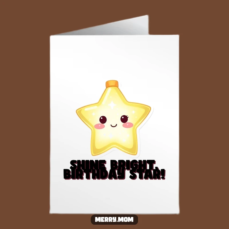 Funny Free Printable Birthday Card: Christmas Star Humorous Downloadable Celebration