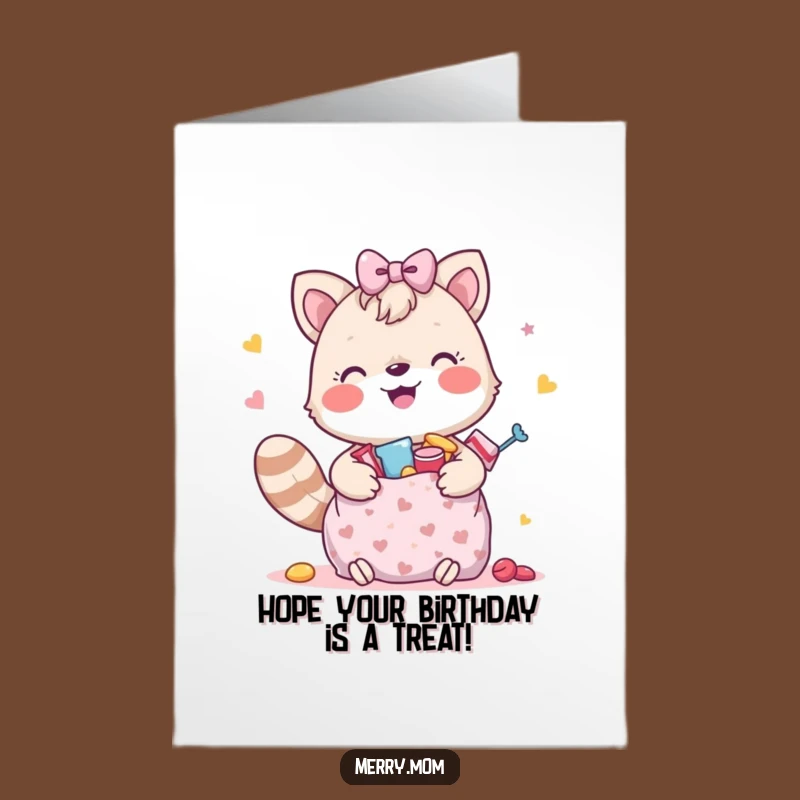 Free Printable Happy Animal Treat Gift Bag Birthday Card - Fun Downloadable Gift