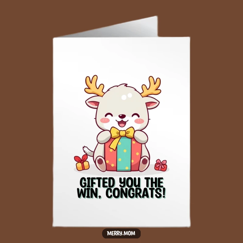 Free Printable Congrats Card: Creature Gift - Festive Downloadable