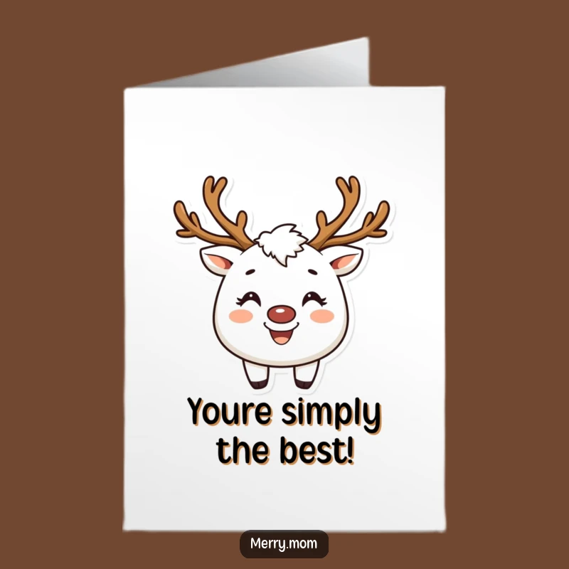 Free Printable Congrats Card: Reindeer Creature Smile Humor, Downloadable Celebration Gift