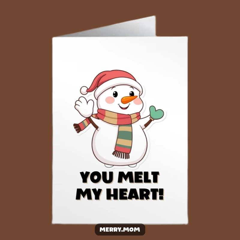 Free Printable Congrats Card: Snowman Jolly Wave Celebration Downloadable